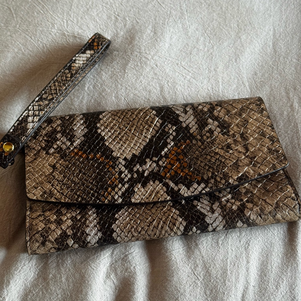 Nordstrom Snakeskin Pattern Wallet With Wristlet